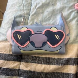 Loungefly Blue and Pink Stitch Wallet
